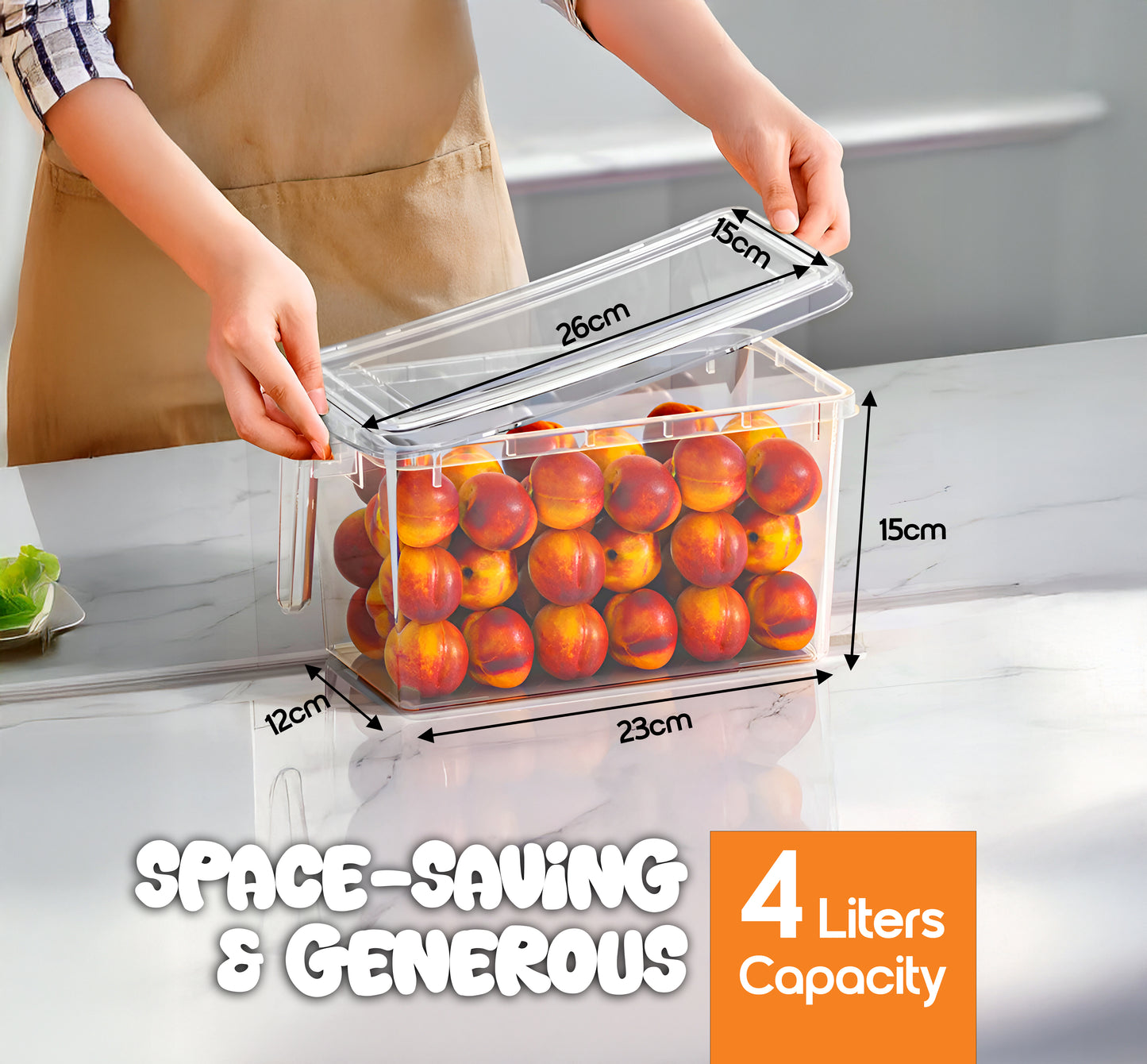5 Pcs/Set YAH Durable Food Storage - Pantry Organizer with Lids