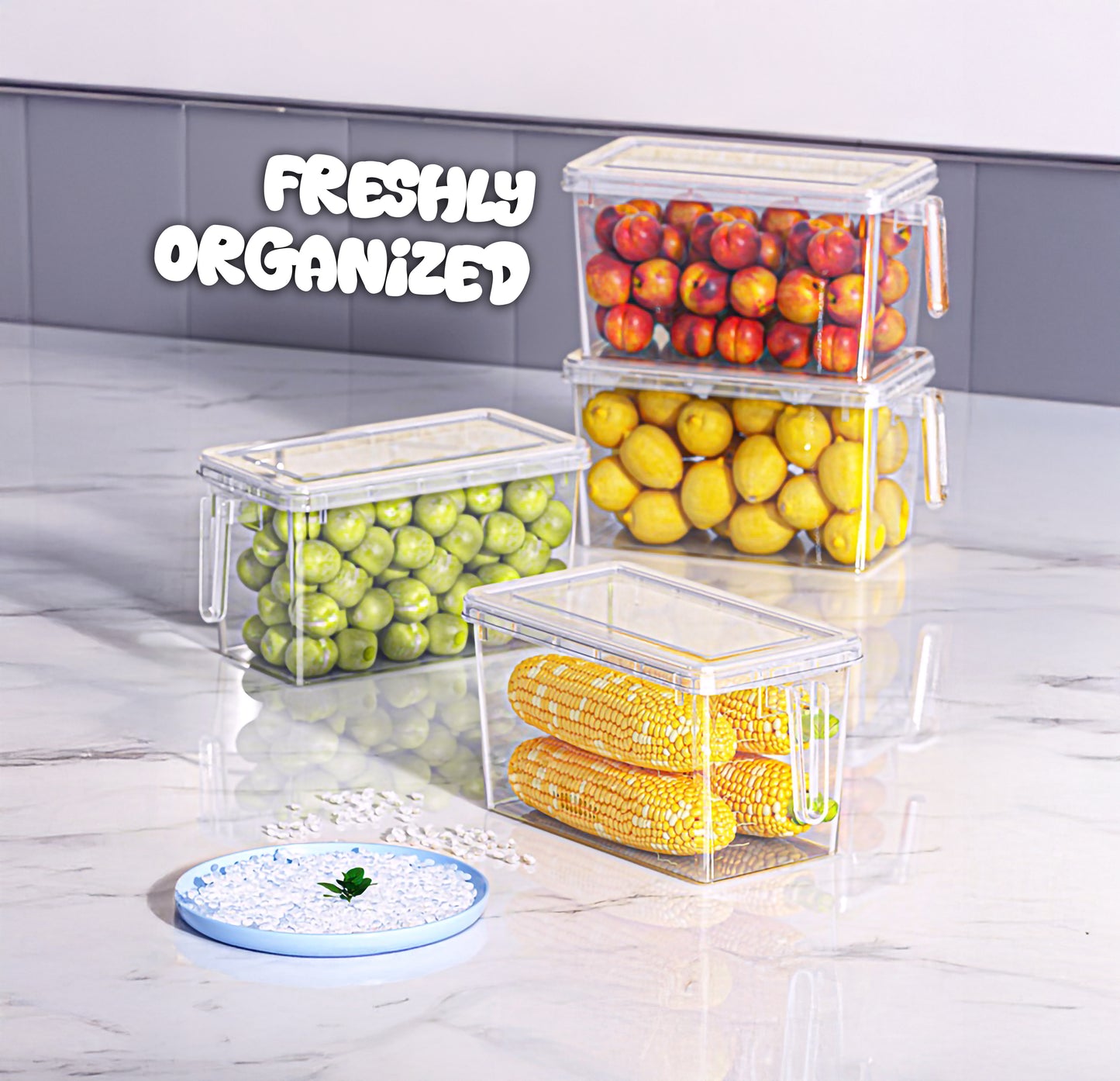 5 Pcs/Set YAH Durable Food Storage - Pantry Organizer with Lids