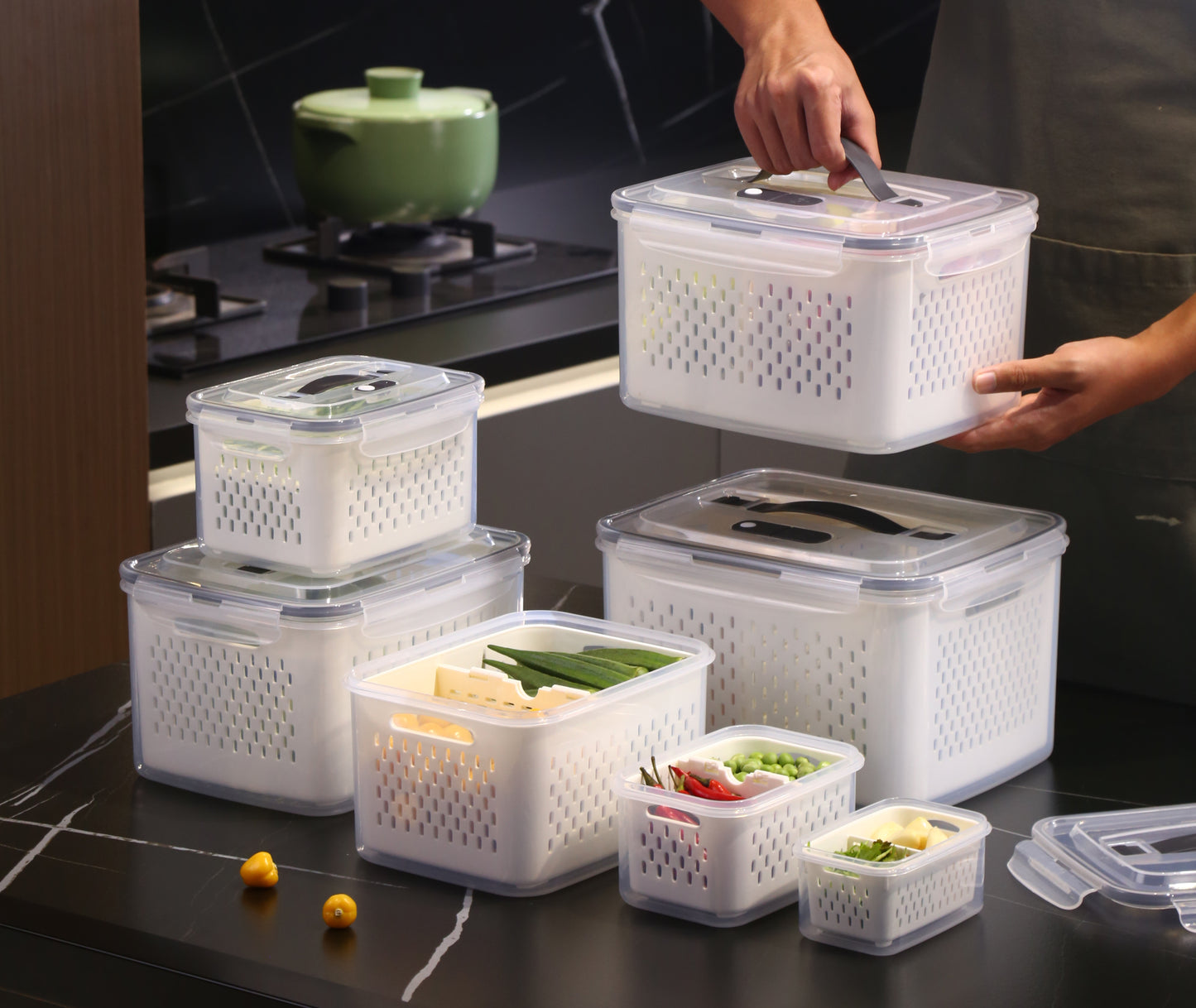 6PCS/Set YAH Smart Kitchen Storage Boxes