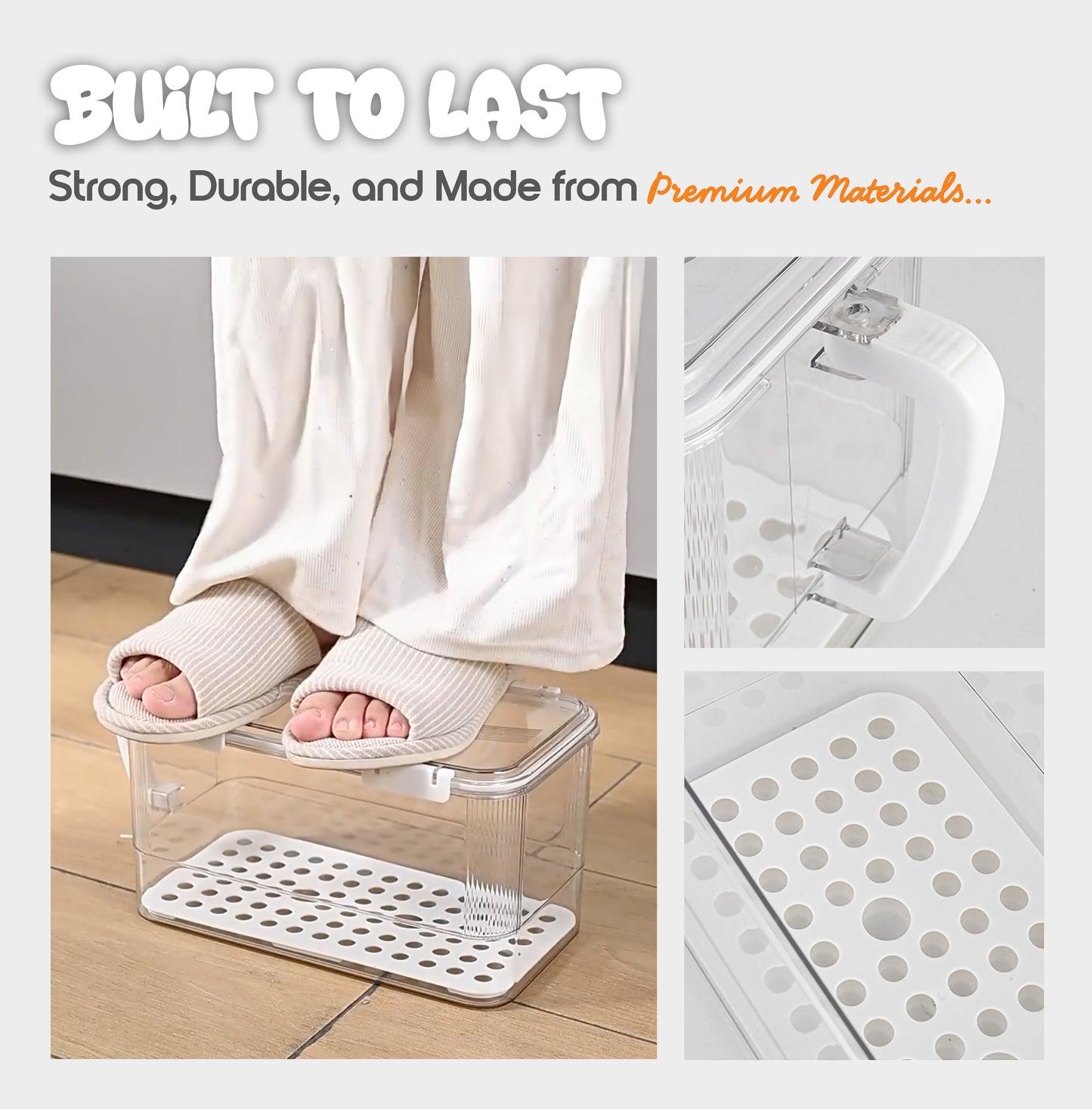 6.2L YAH Durable Fridge Container with Lid