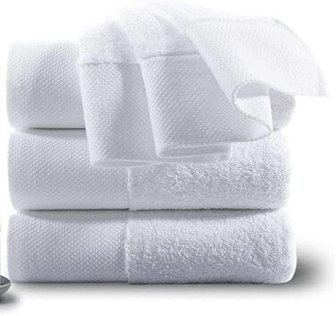 YAH Premium 3-Piece Towel Set – 100% Egyptian Cotton, 612 GSM – Ultra Soft & Absorbent Spa-Quality Towels for Bath, Hand & Face – Pure White Luxury Hotel Towels.