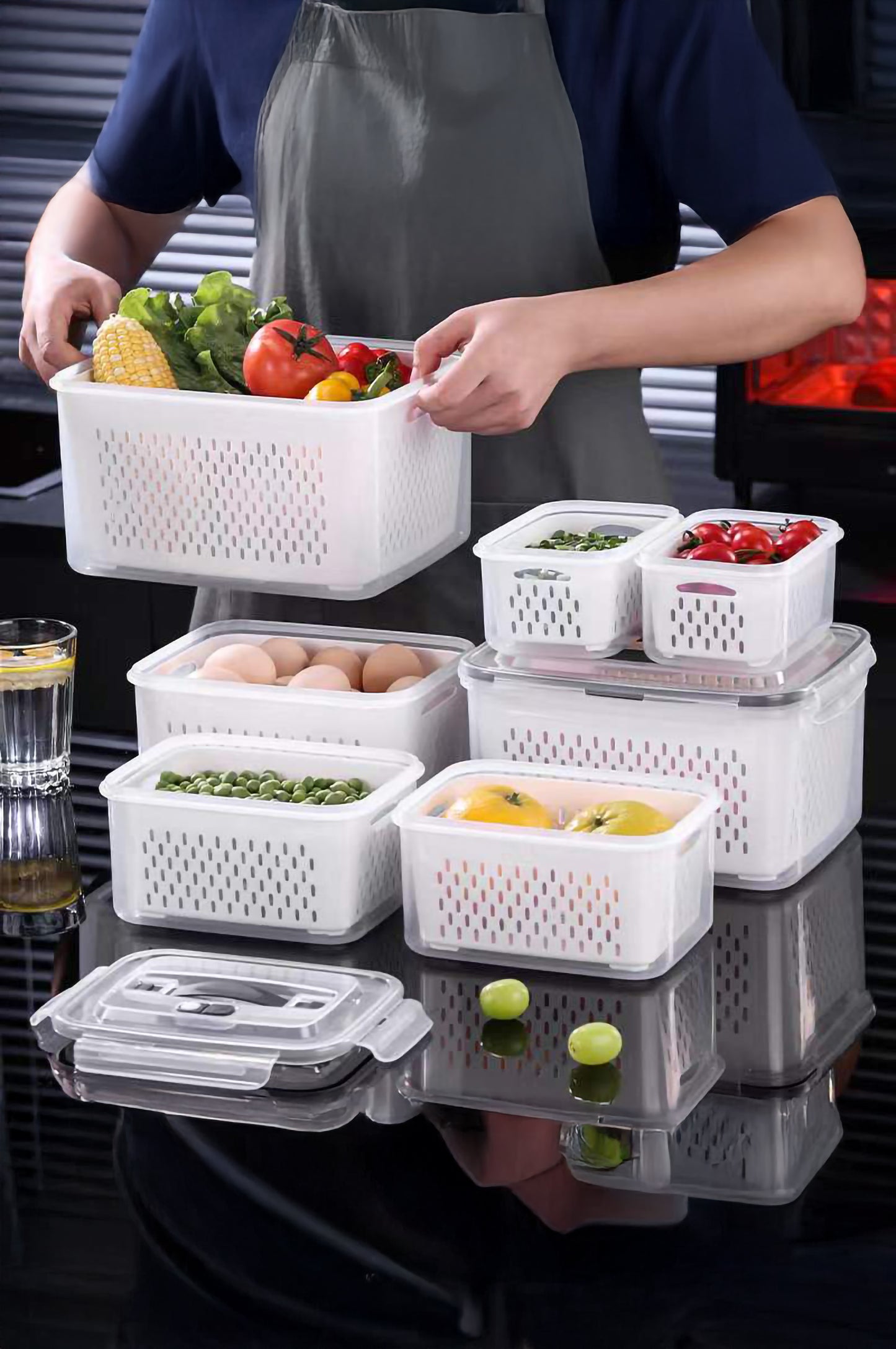 6PCS/Set YAH Smart Kitchen Storage Boxes