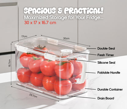 6.2L YAH Durable Fridge Container with Lid