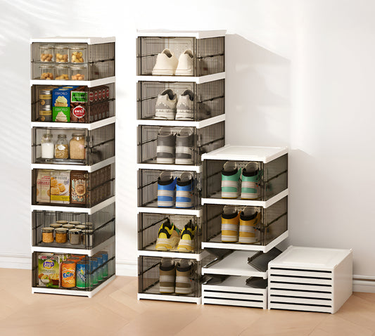 6-Level / YAH Foldable Storage Organizer – Transparent Gray