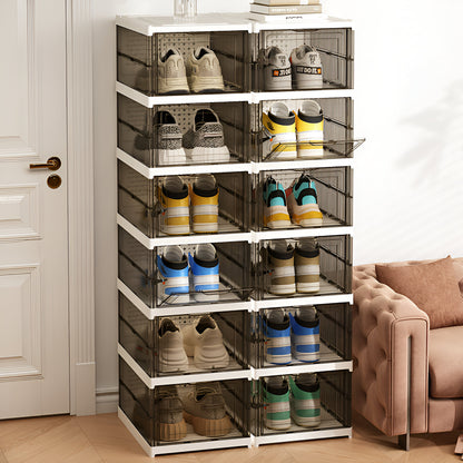 6-Level / YAH Foldable Storage Organizer – Transparent Gray
