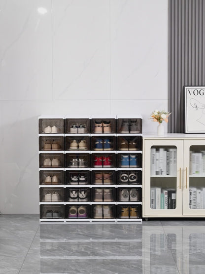 6-Level / YAH Foldable Storage Organizer – Transparent Gray